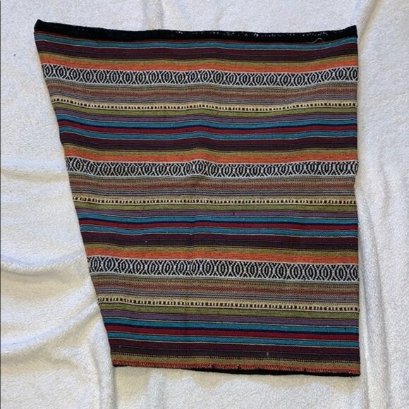 Happy World Clothing HWC bohemian multicolor striped infinity snood scarf with b - Picture 3 of 5